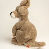 Side profile of the plush kangaroo