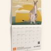 A page of the Animals Australia calendar with an illustration of a kangaroo and her joey.