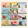 A grid of all the illustrations that make up the Animals Australia 2025 calendar.