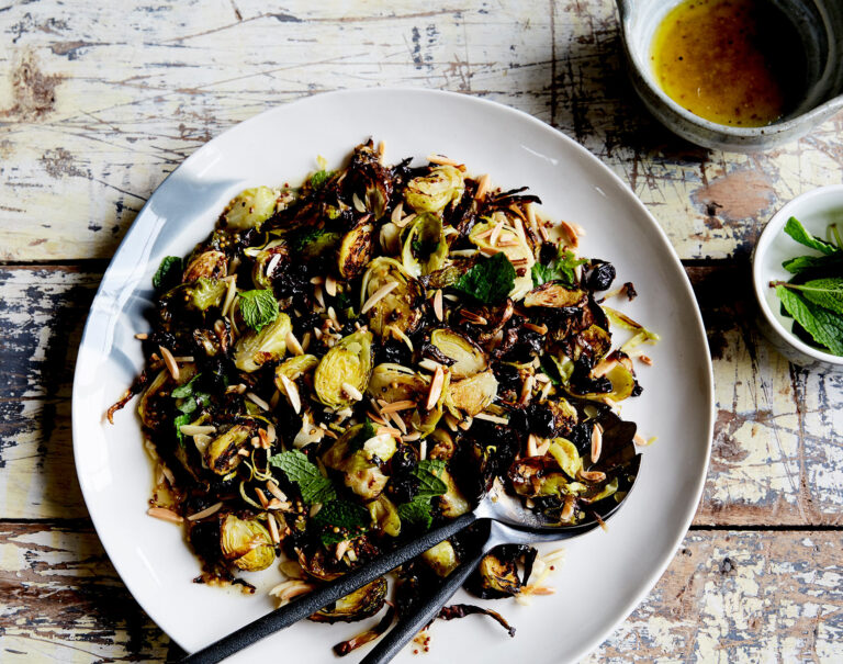 Roasted Brussels Sprouts, Cranberry & Almond Salad recipe