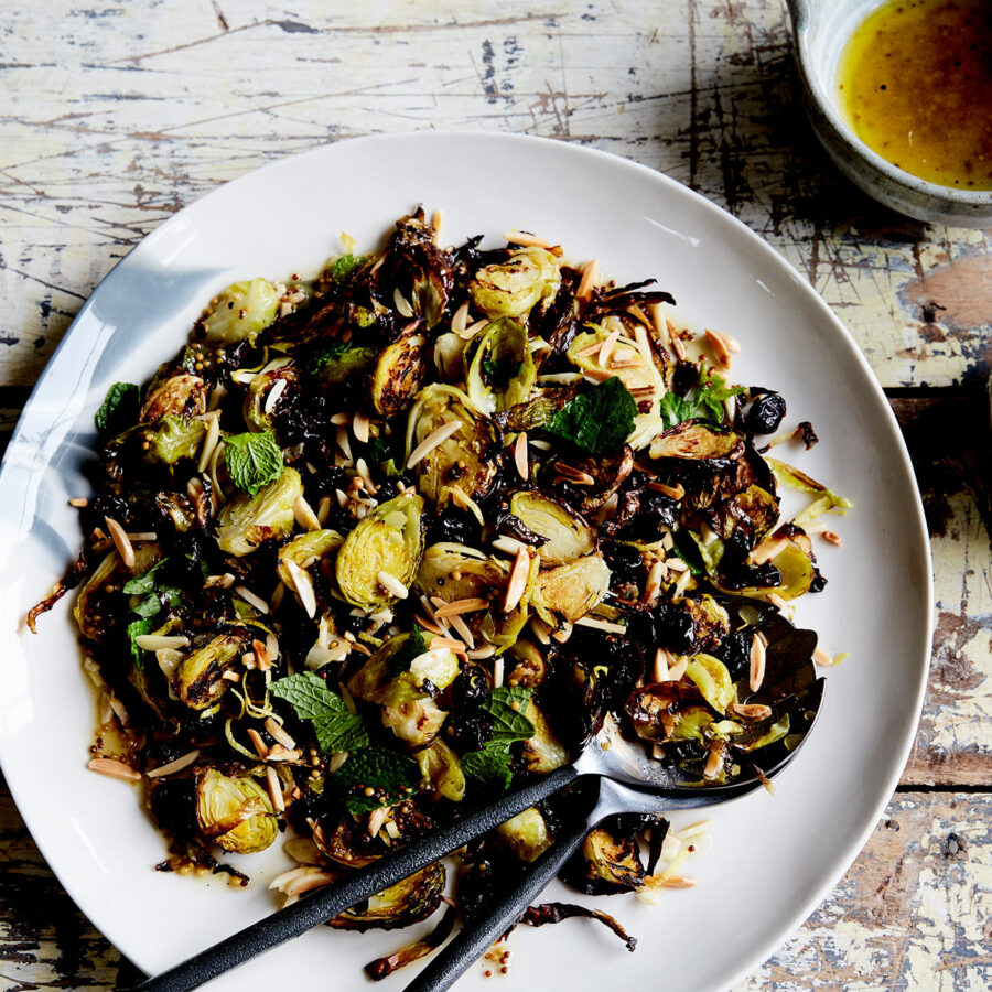 Roasted Brussels Sprouts, Cranberry & Almond Salad recipe