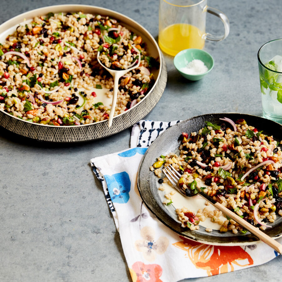 Barley, Pomegranate & Pistachio Salad recipe