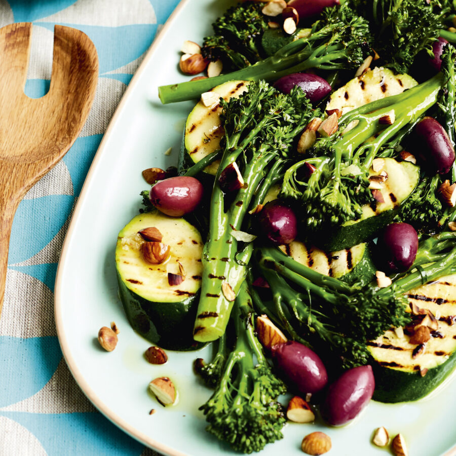 BBQ Veggies with Almonds & Olives recipe