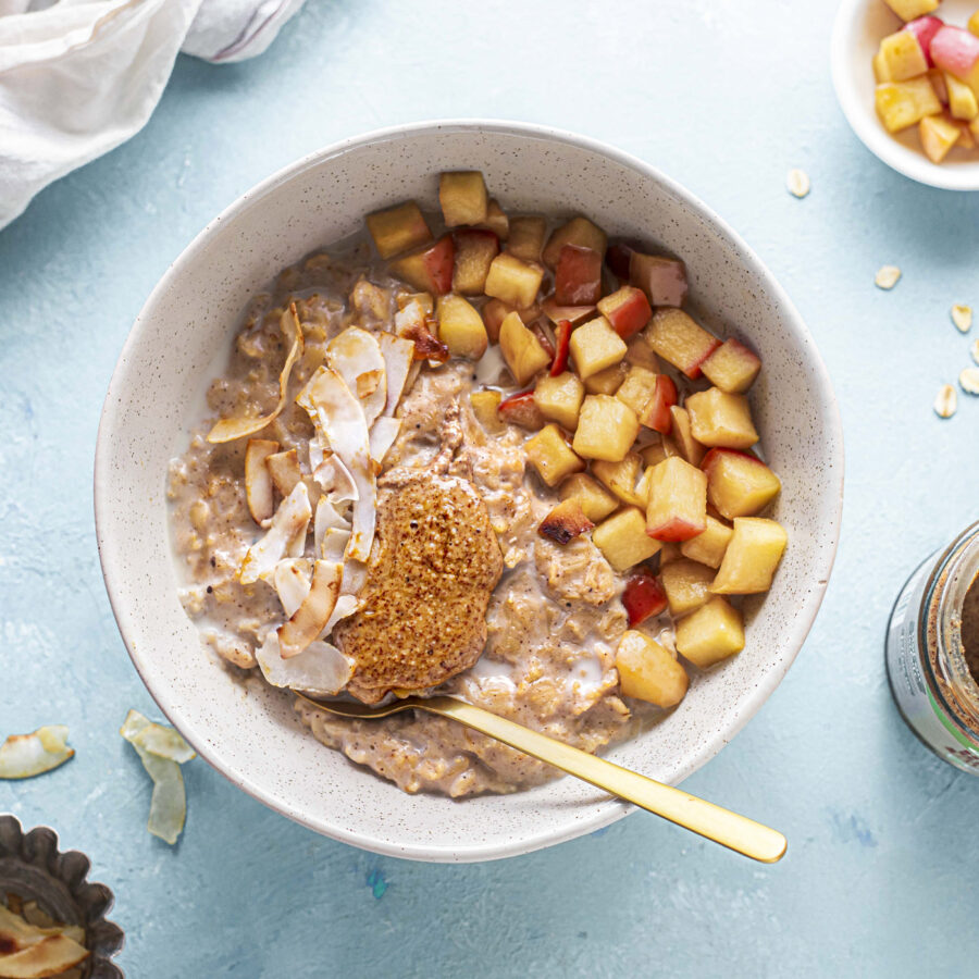 Chai-spiced Porridge with Caramelised Apples recipe