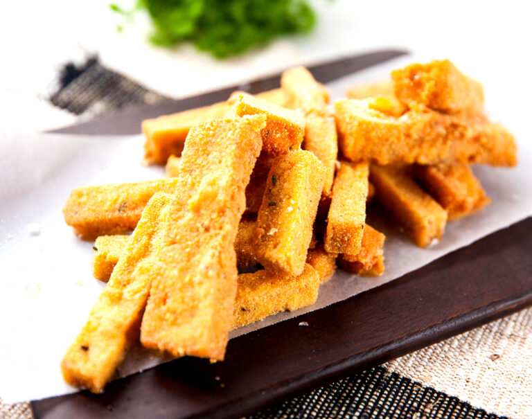 Polenta Fries with Truffle Syrup & Thyme recipe