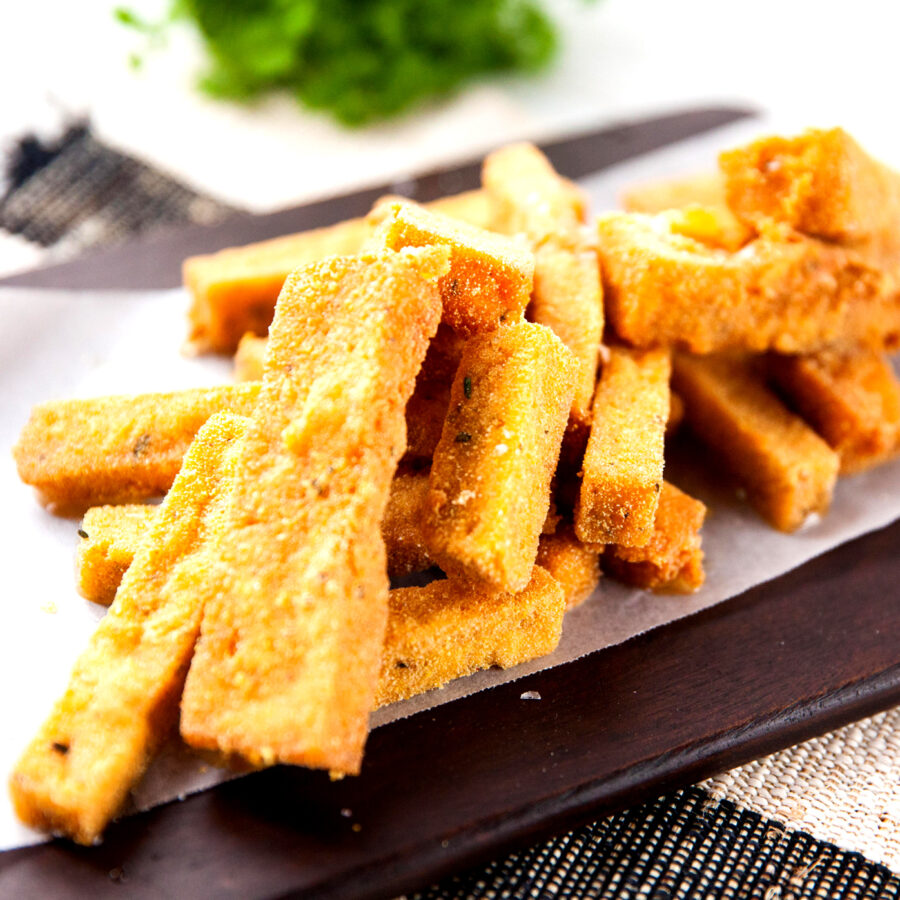 Polenta Fries with Truffle Syrup & Thyme recipe