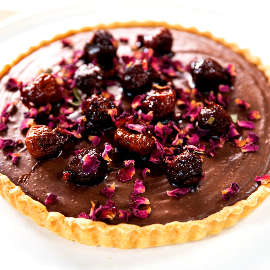 Dark Chocolate Tart with Spiced Figs recipe
