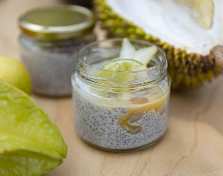 Coconut Chia Jar with Tropical Fruits recipe