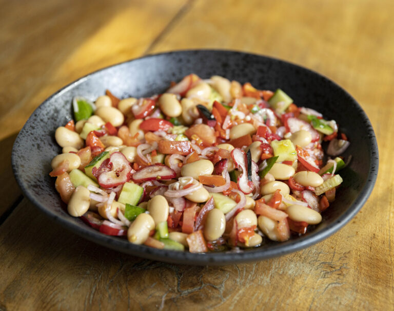 White Bean Salad with Native Tamarind, Lilly Pilly & Ooray Plum recipe