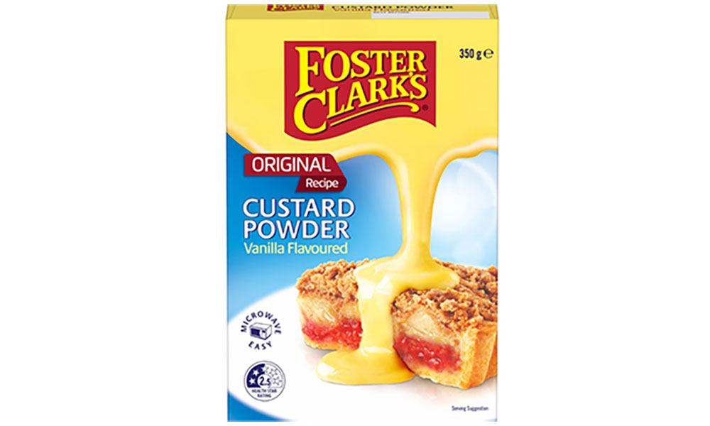 Stock photo of a box of Foster Clark's custard powder. 